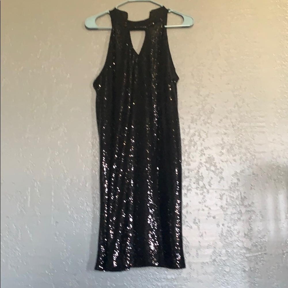 Black Sequin Dress
